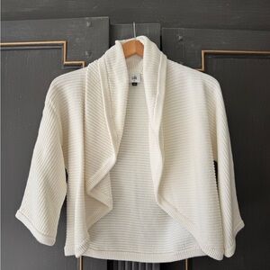 Cabi Cream Women's Open-Front Shrug